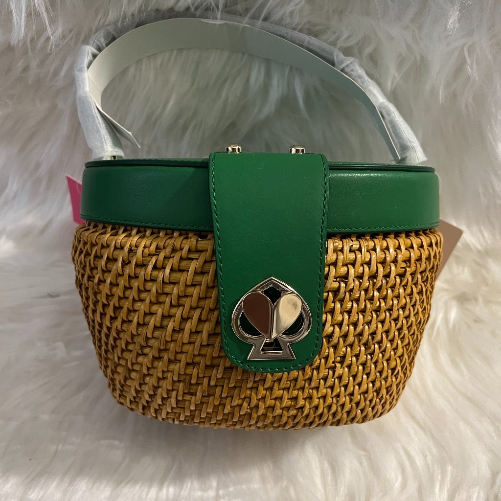 *Nwt* Kate Spade Green Bean Medium Top Handle Basket